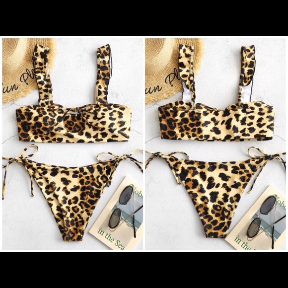 Zaful Other - NWT Zaful leopard print bikini set size M